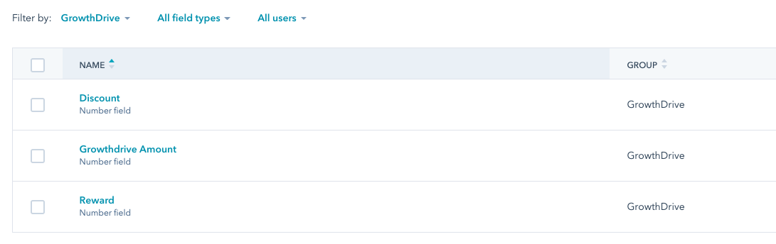 GrowthDrive's Deal Properties in HubSpot
